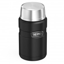 NERTHUS FIH 729-Thermos per Solidi a Doppia Parete 1,5 Litri di capacità,  18/8, Inox/Bianco, 1500 ml, Acciaio Inossidabile, 1500ml