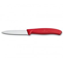 Victorinox 8 cm Tırtıklı Mutfak Bıçağı (8 cm) (Kırmızı) (VT 6.7631)