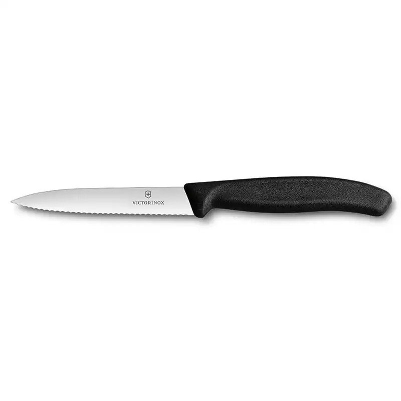Victorinox 10 cm Tırtıklı Mutfak Bıçağı (Siyah) (VT 6.7733)