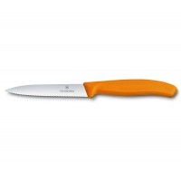 Victorinox 10 cm Tırtıklı Mutfak Bıçağı (Turuncu) (VT 6.7736.L9)