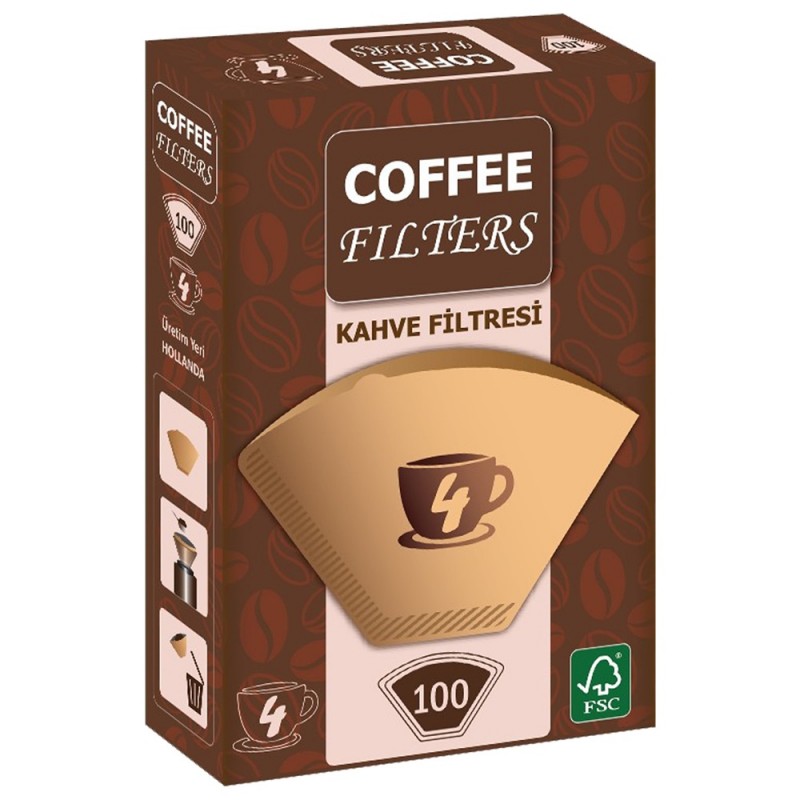 Coffee Filters Kahve Filtresi No:4 (100 Adet)
