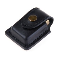 Ayı Kamp Zippo Çakmaklar için Deri Kılıf (Siyah)