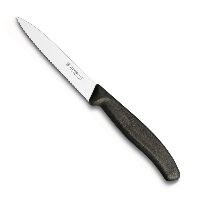 Victorinox Swiss Classic Meyve Bıçağı Tırtıklı (10 cm) (Siyah)