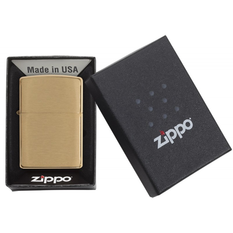 Zippo Regular Brushed Finish Brass WO/SB