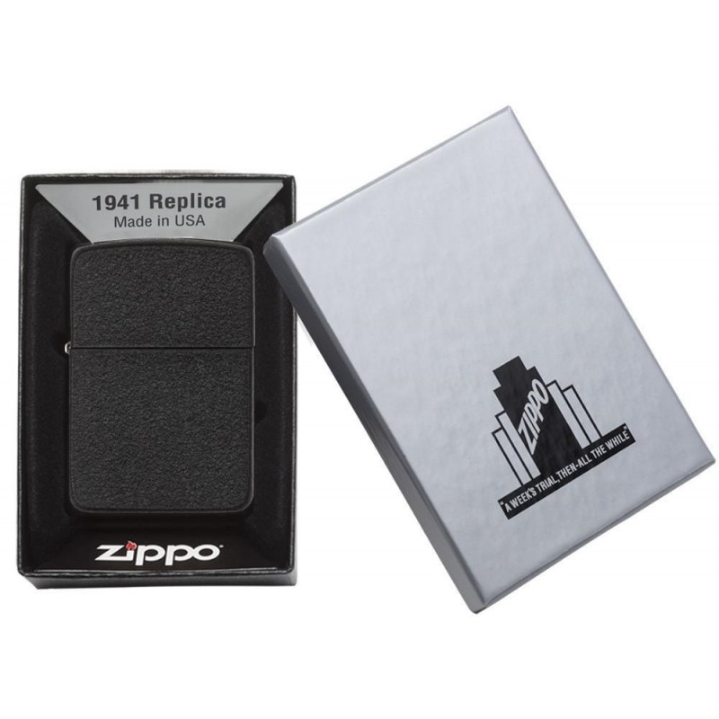 Zippo 1941 Replica Black Crackle 